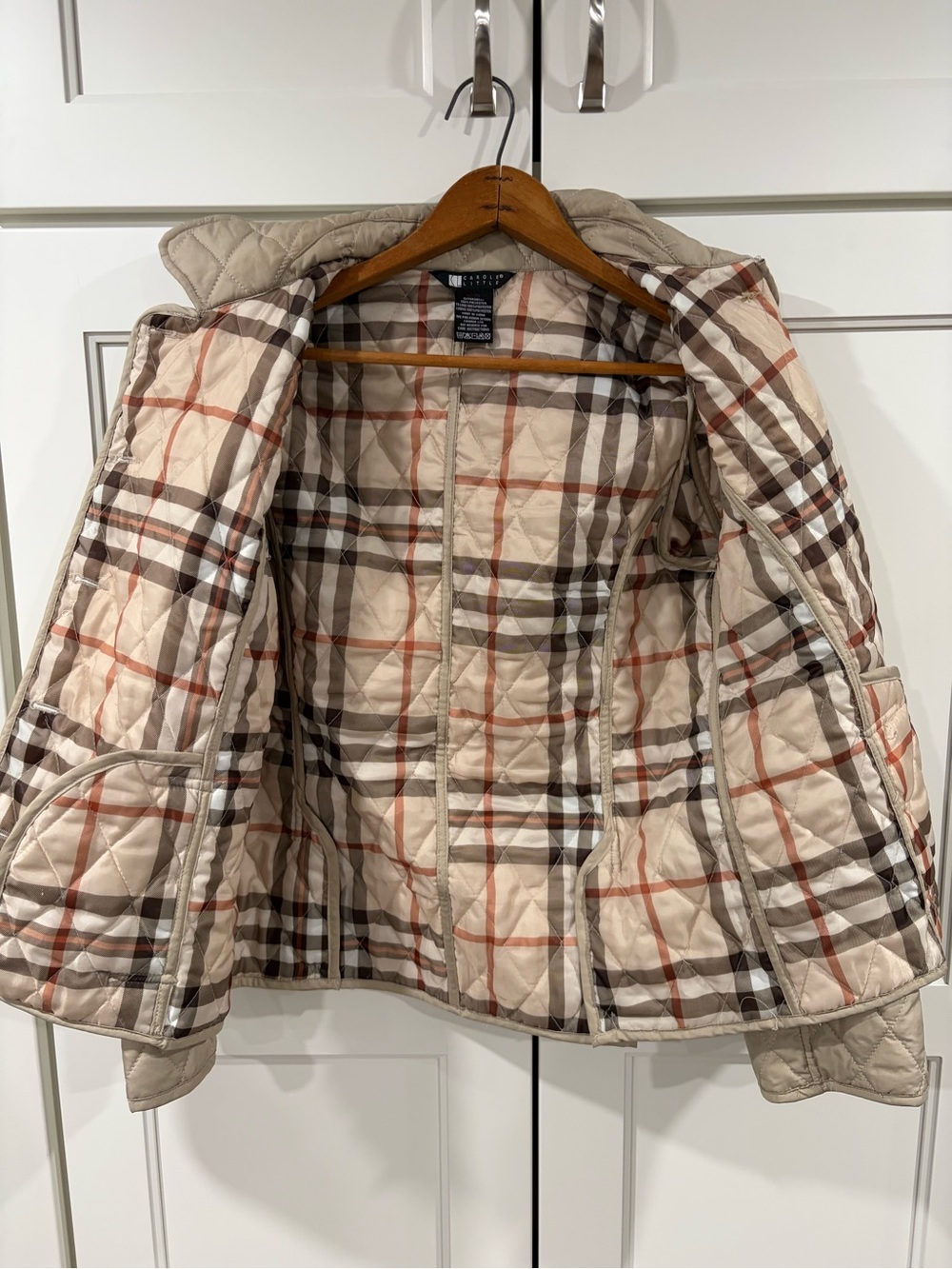 Carole Little Quilted Tan Utility Jacket